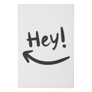 Hey smiling faux canvas print