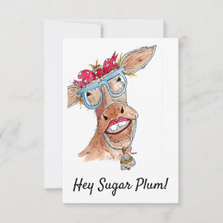 Hey Sugar Plum - PinUp Girls  Card