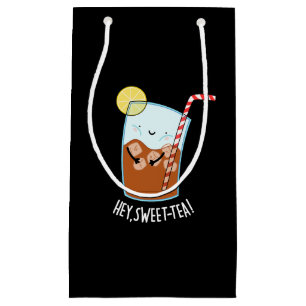 Hey Swee-Tea Funny Sweet Tea Pun Dark BG Small Gift Bag