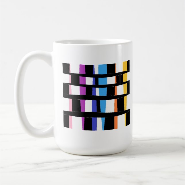 HEY THERE MESSAGE AND TWO ART DESIGNS COFFEE MUG (Left)