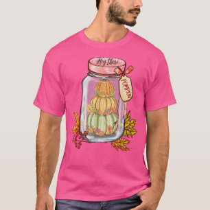 Hey There Pumpkin Cute Fall Leaves Autumn Pumpkins T-Shirt