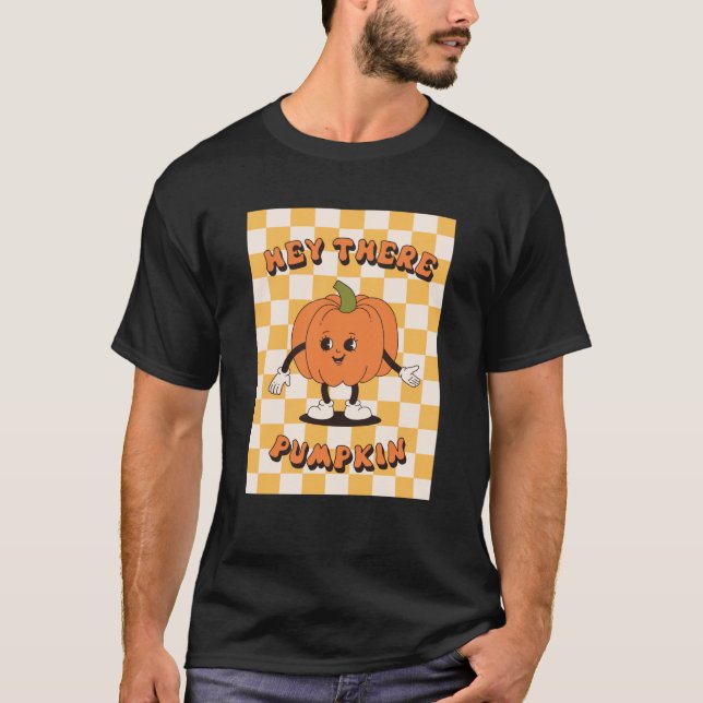 Hey There Pumpkin Groovy Halloween Costume For Wom T-Shirt (Front)