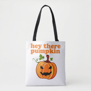 hey there pumpkin halloween tote bag