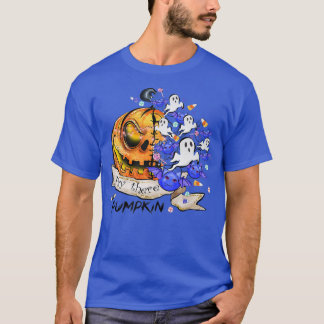 Hey There Pumpkin JackOLantern Ghosts Bats Hallowe T-Shirt