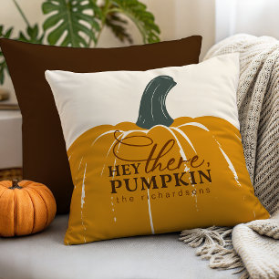 Hey There Pumpkin Personalised Fall Cushion