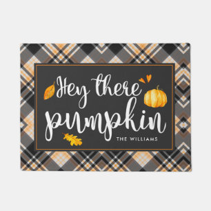 Hey There Pumpkin Personalised Fall Doormat