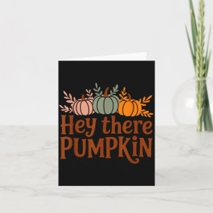 Hey There Pumpkin,trendy Fall Autumn Halloween Ret Card