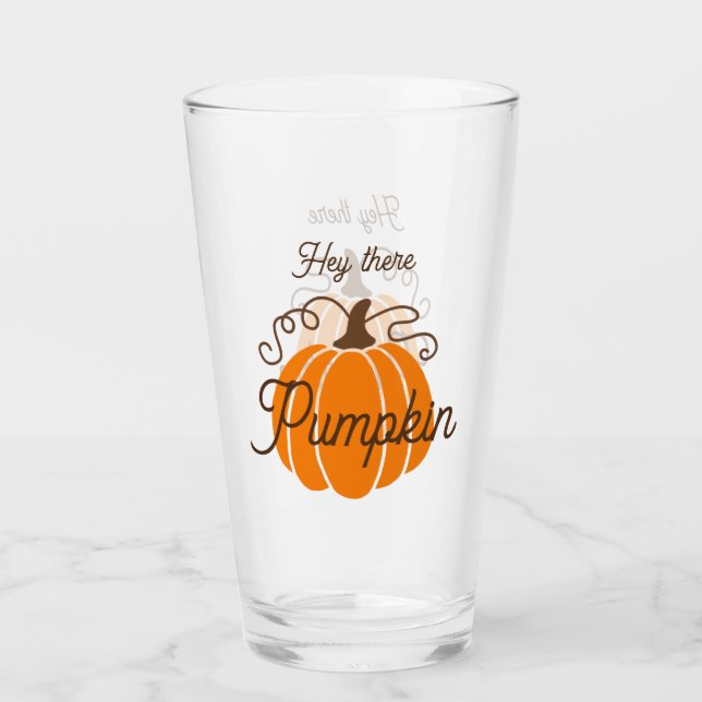 Hey there Pumpkin Trinkglas Glass (Front)