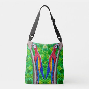 Hey, There’s a Scarlet Macaw in That Tree!  Crossbody Bag