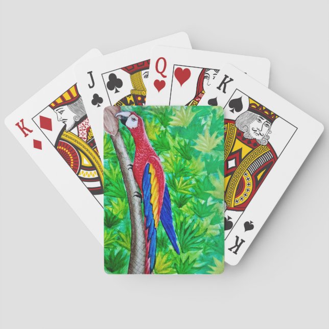 Hey, There’s a Scarlet Macaw in That Tree!  Playing Cards (Back)