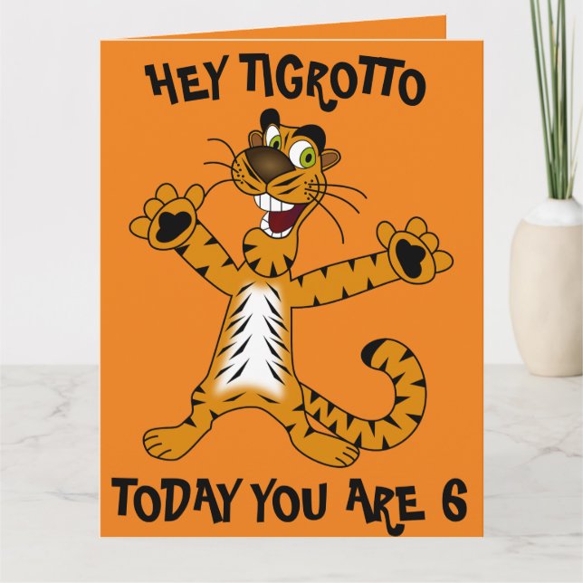 HEY TIGROTTO Boy Birthday Card (Front)