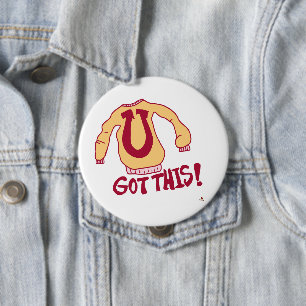 Hey U Got This Funny College Cartoon Art 10 Cm Round Badge