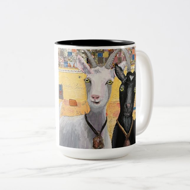 Hey Wassup Goat Mug - funny goats with every cup! (Front Right)