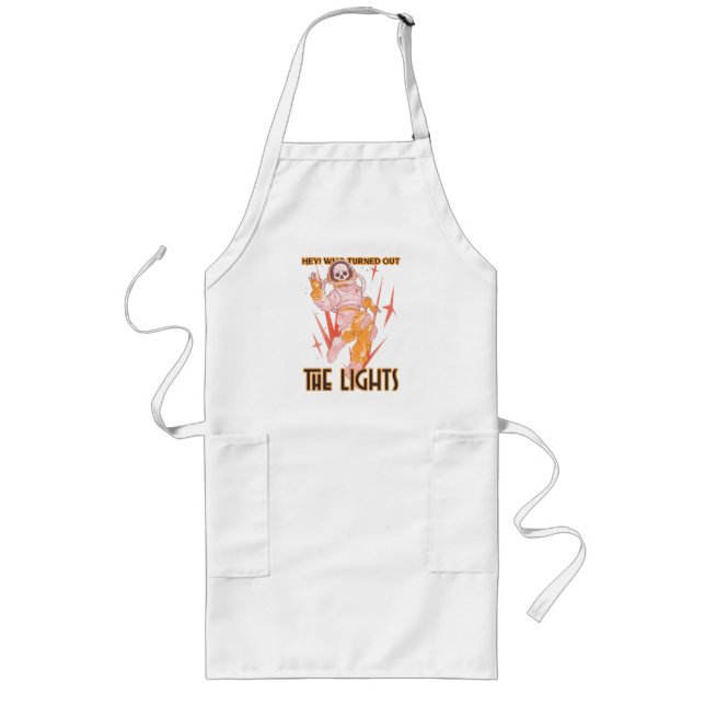 Hey! Who Turned Out The Lights Long Apron (Front)