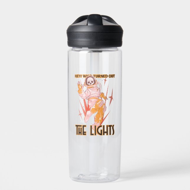 Hey! Who Turned Out The Lights Water Bottle (Front)