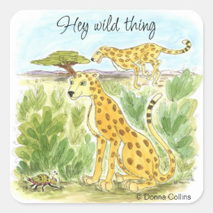 Hey Wild Thing Cheetah Sticker