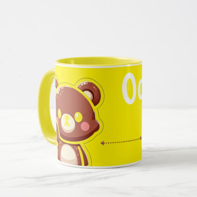 Hey You! Cute Teddy Bear Mug–Sweet & Adorable Gift Mug (Front Left)