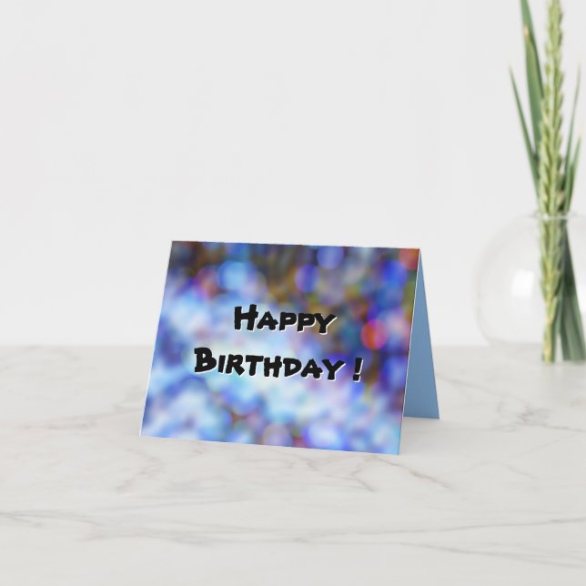 Hey You on Bokeh Style Folded Greeting Card (Front)