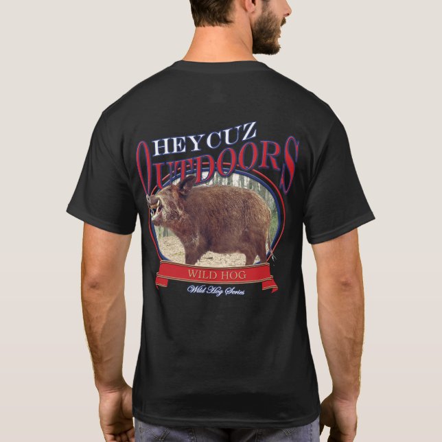 HeyCuz Outdoors Wild Hog Design T-Shirt (Back)