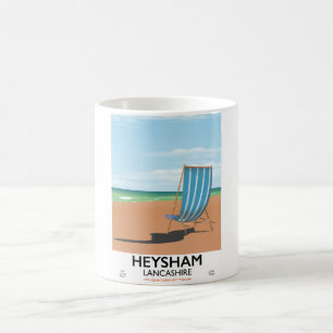 Heysham Lancashire vintage train poster Coffee Mug