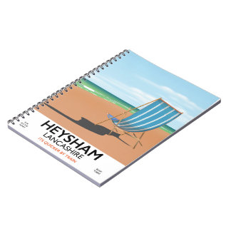 Heysham Lancashire vintage train poster Notebook