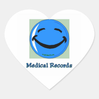 HF Hospital Medical Records Heart Sticker