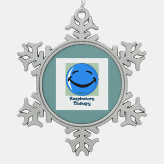 HF Respiratory Therapy Snowflake Pewter Christmas Ornament