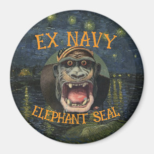 HG Ex Navy Elephant Seal Proud Veteran Army Marine Magnet