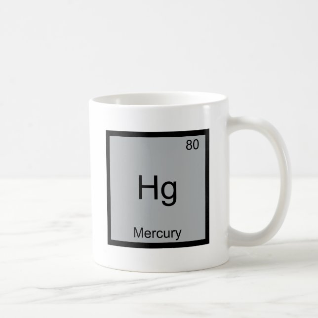 Hg - Mercury Funny Chemistry Element Symbol Tee Coffee Mug (Right)
