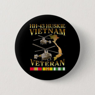 Hh 43 Huskie Helicopter Vietnam Veteran Hh-43 Viet 6 Cm Round Badge