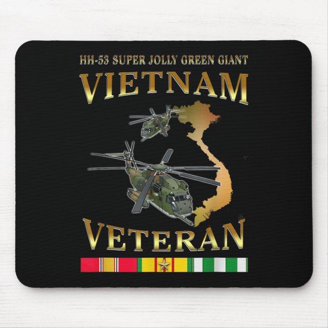 Hh-53 Super Jolly Green Giant Helicopter Vietnam V Mouse Mat (Front)