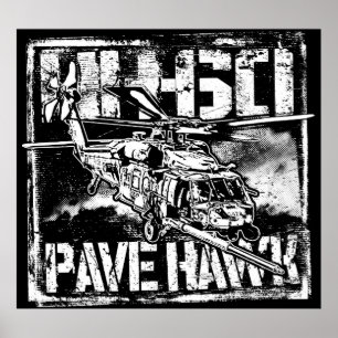 HH-60 Pave Hawk poster Template BK Poster