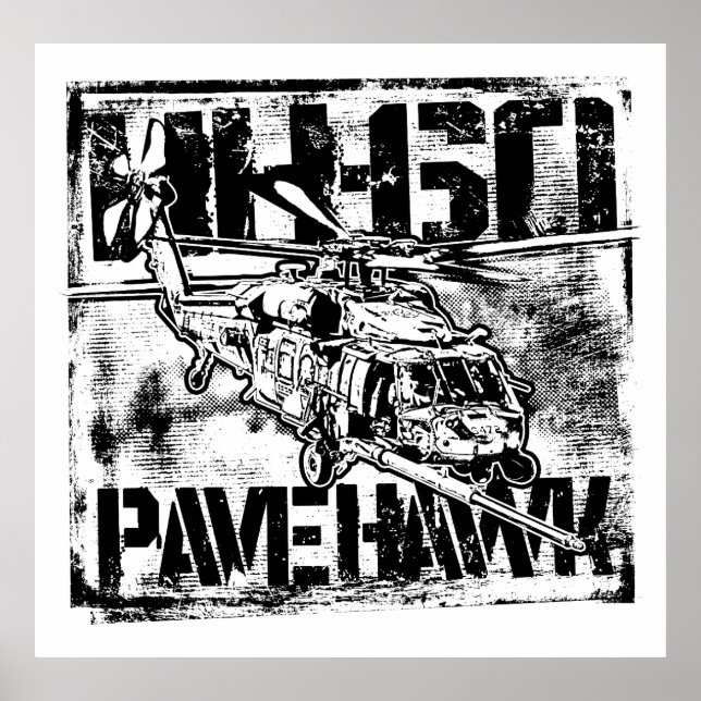 HH-60 Pave Hawk poster Template WT Poster (Front)