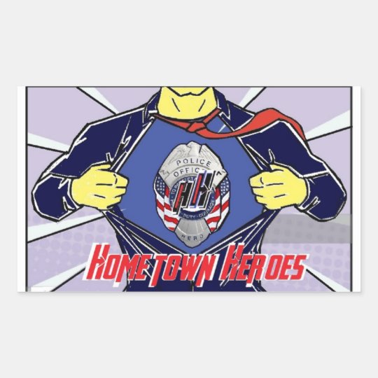 hh blue rectangular sticker
