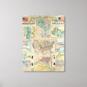 HH Lloyd Campaign Military Charts Canvas Print