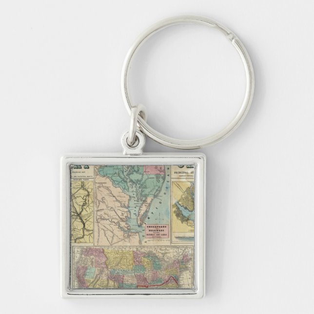 HH Lloyd Campaign Military Charts Key Ring (Front)