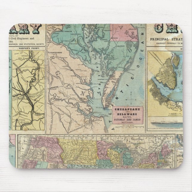 HH Lloyd Campaign Military Charts Mouse Mat (Front)