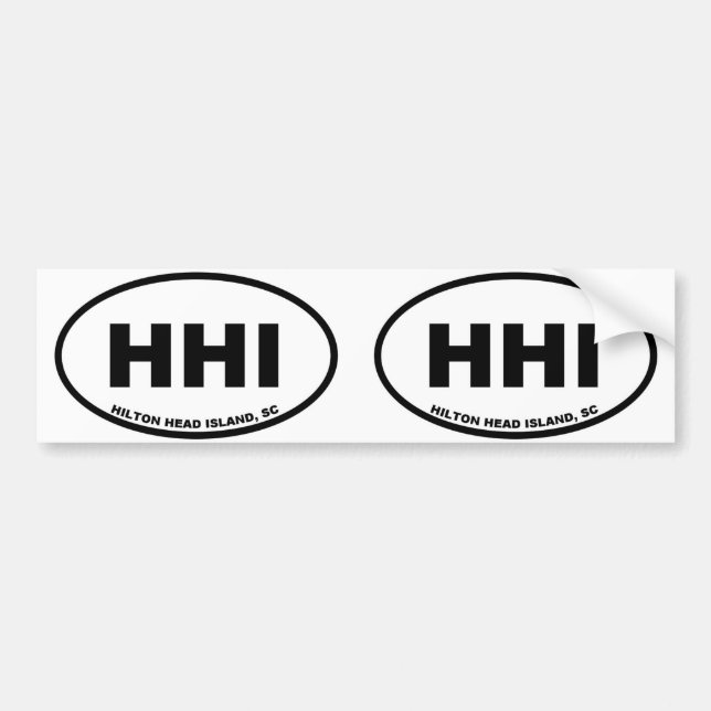 HHI Hilton Head Island Bumper Sticker (Front)