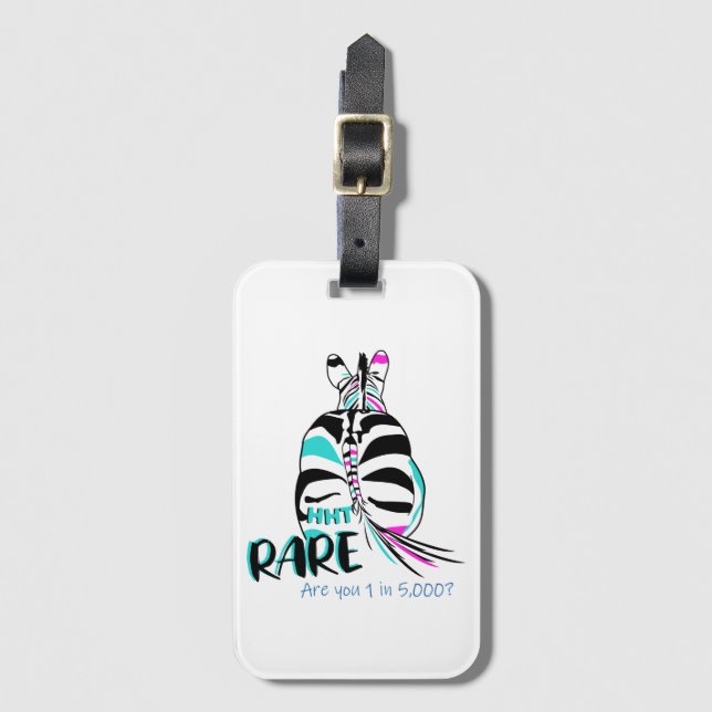 HHT Rare Zebra Luggage Tag (Front Vertical)