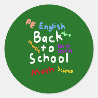 HI54EDU Back to School Classic Round Sticker