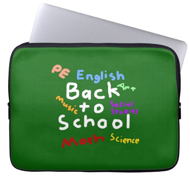 HI54EDU Back to School Laptop Sleeve (Front)