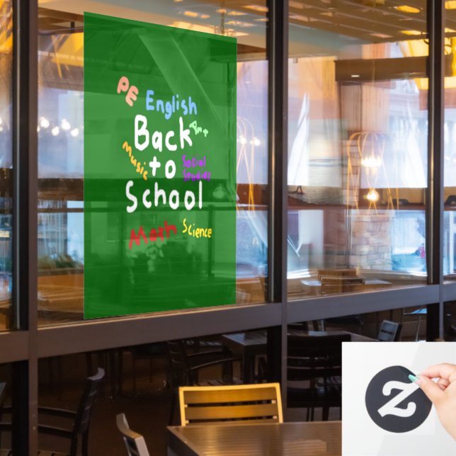 HI54EDU Back to School Window Cling (Restaurant Window)