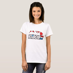 HI808 Hawaii Pride Graphic with Island Vibes T-Shirt
