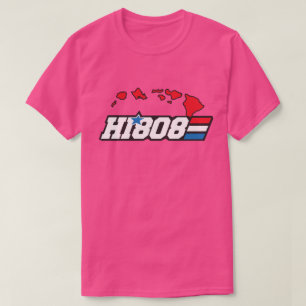 HI808 Hawaii Pride Graphic with Island Vibes T-Shirt