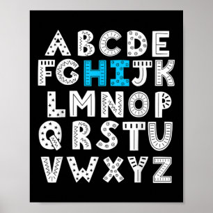 Hi Alphabet Back To School Pre K Kindergarten Teac Poster