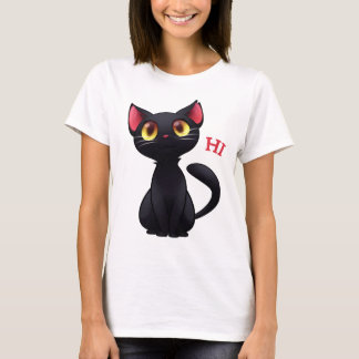 Hi Black Cat T-Shirt