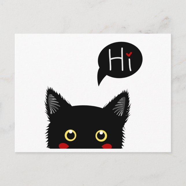 Hi Cat Postcard (Front)