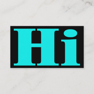 Hi!Cheery.All purpose.Introduction calling card.