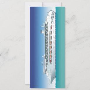 Hi-detailed cruise ship invitation