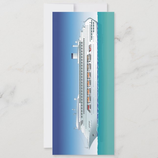 Hi-detailed cruise ship invitation (Front)